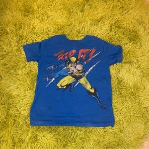 blue superhero baby tee size xs